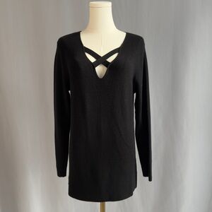 Chic Black V-Neck Blouse